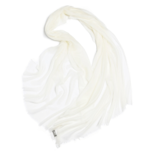 Bufanda de cachemira blanca