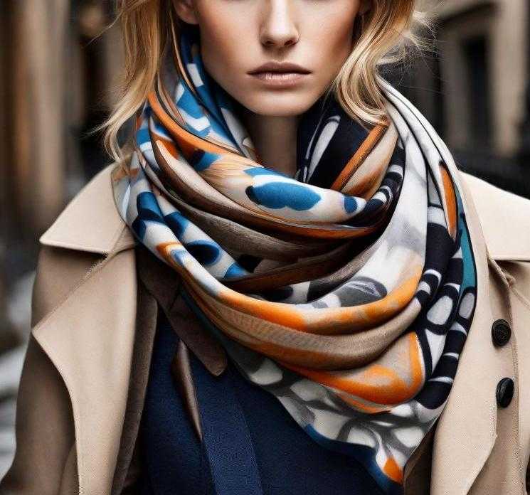  Grand foulard carré imprimé 